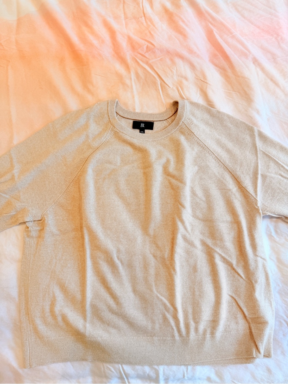 Banana Republic Men's Crewneck Sweater in Light Beige